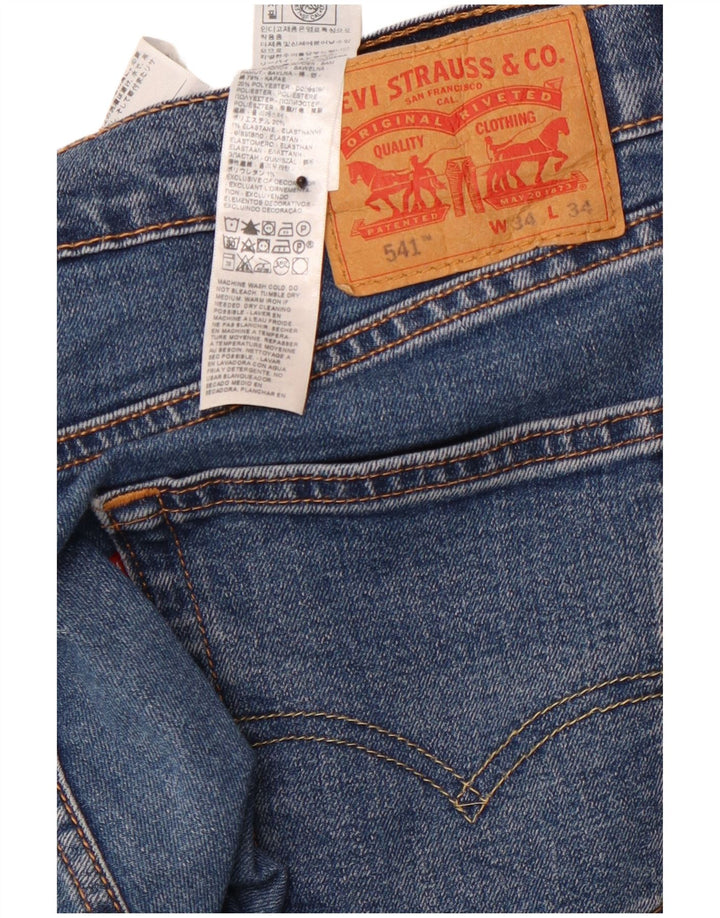 LEVI'S Jeans da uomo 541 affusolati W34 L34 cotone blu