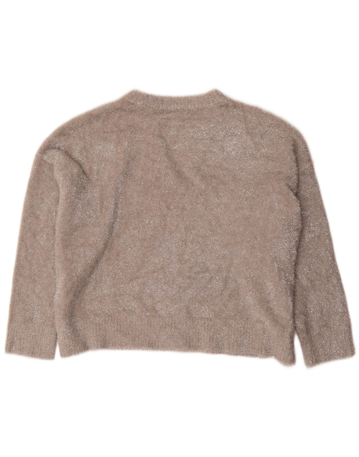 Maglione maglione girocollo oversize da donna Marks & Spencer UK 16 grande grigio