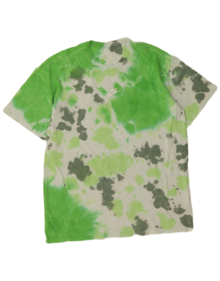 T-shirt Nike da uomo in cotone tie-dye verde medio
