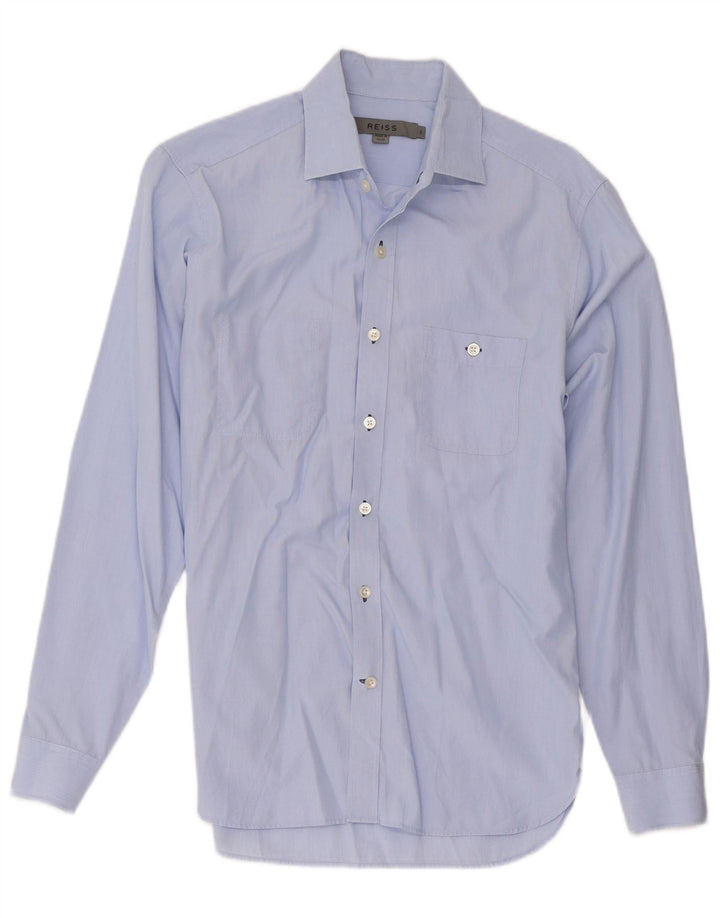 Camicia Uomo Reiss Piccola in Cotone Rigato Blu