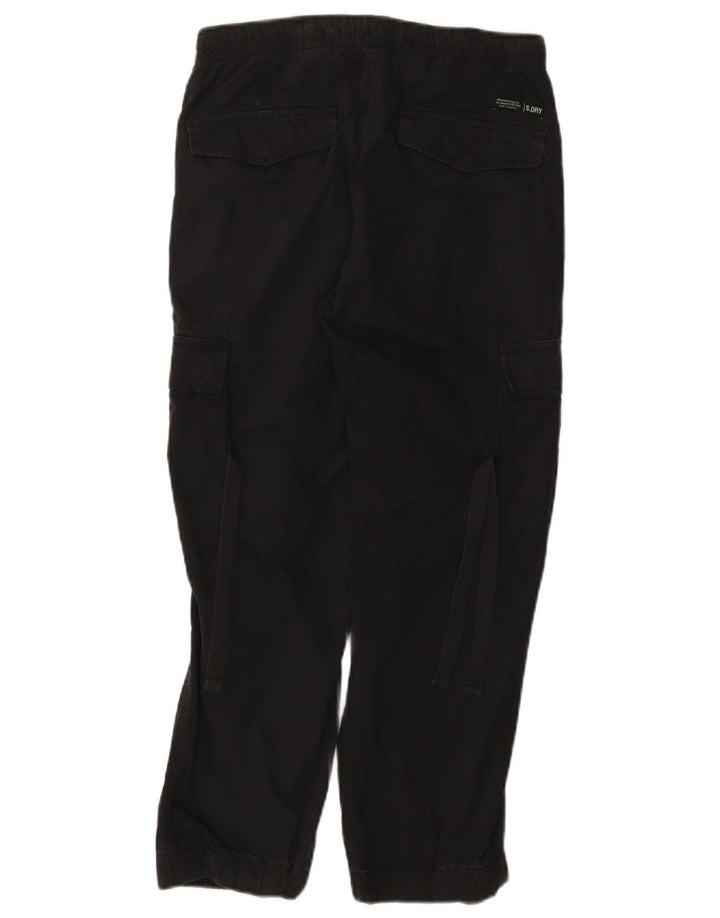 Pantaloni cargo dritti da donna Superdry W26 L25 cotone nero