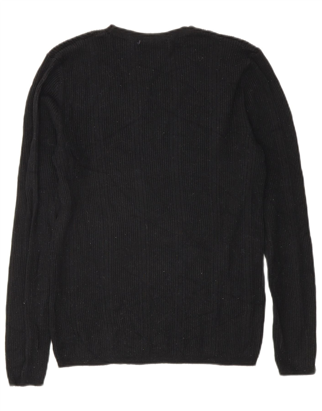 Maglione da donna con scollo a V Marks & Spencer UK 10 piccolo in viscosa nera