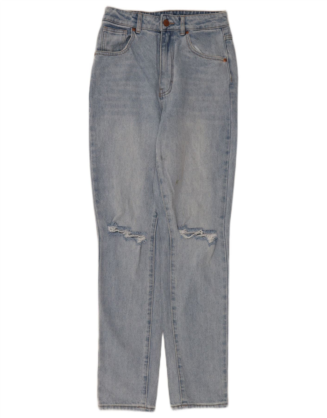 Jeans Roxy da donna a vita alta effetto consumato W26 L30 cotone blu