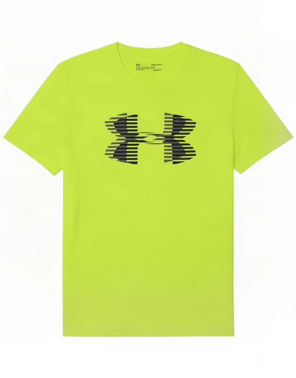 Under Armour Boys Heat Gear Graphic T-Shirt Top 9-10 Years Medium Green