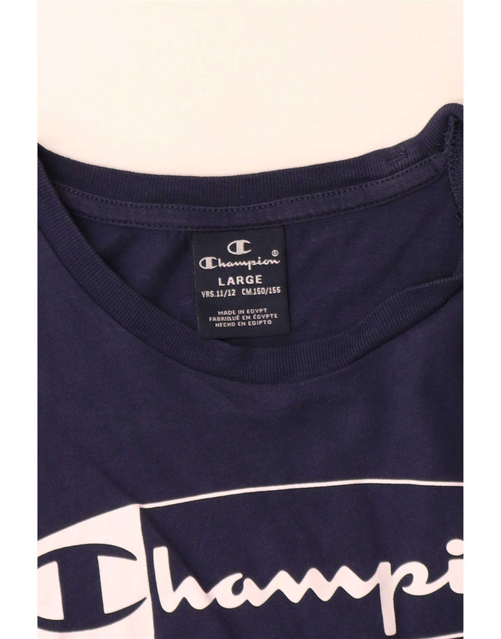 Canotta grafica Champion da ragazzo, 11-12 anni, grande, blu navy