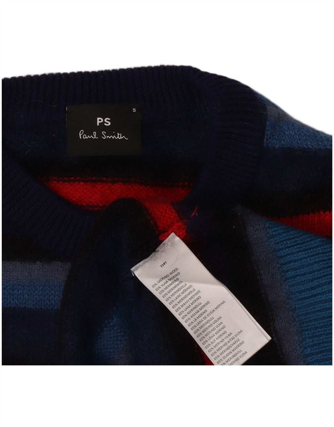 Maglione maglione girocollo da donna Paul Smith UK 10 piccolo multicolore