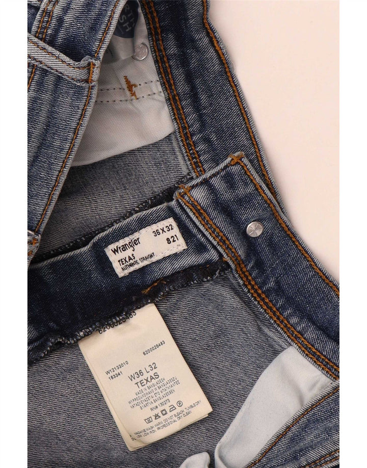 Jeans dritti da uomo Wrangler W36 L32 cotone blu