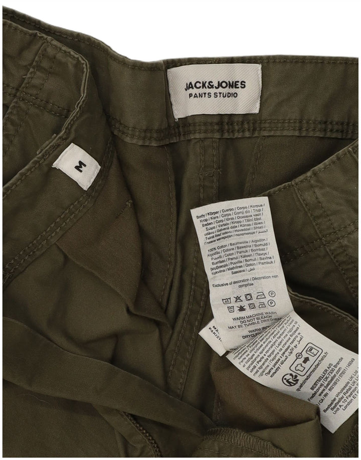Pantaloncini cargo da uomo Jack & Jones medi W32 cotone kaki