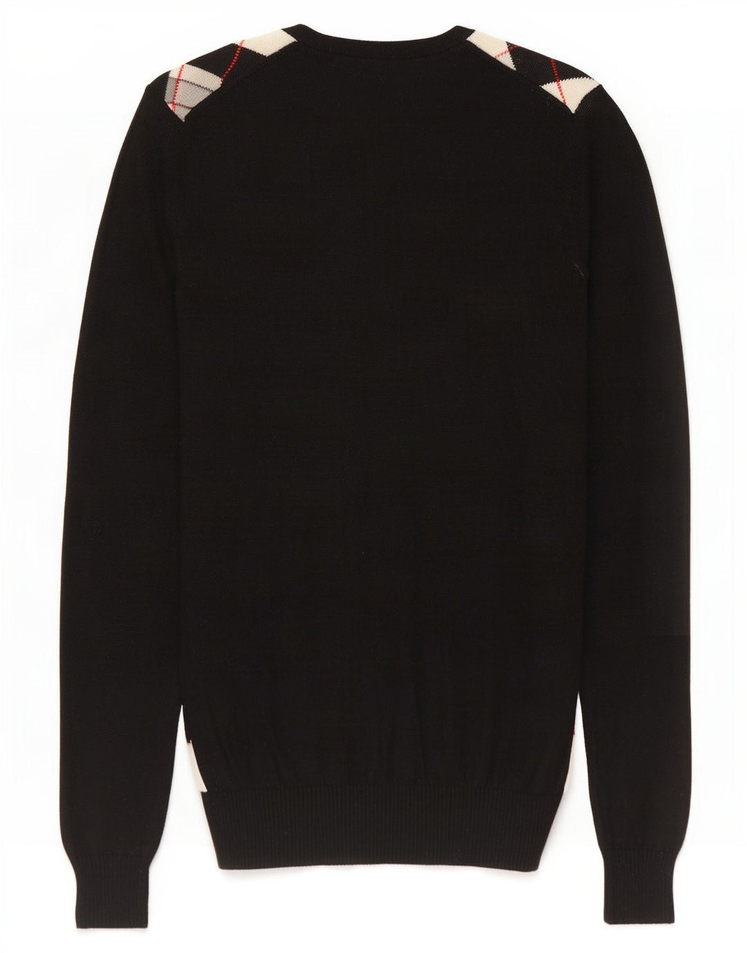 Maglione da donna con scollo a V Lacoste taglia 40 medio nero a rombi/diamante
