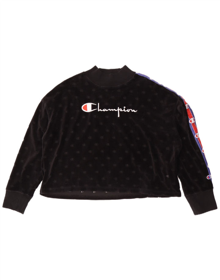 Felpa grafica da donna Champion Felpa UK 14 Medium Black Colourblock