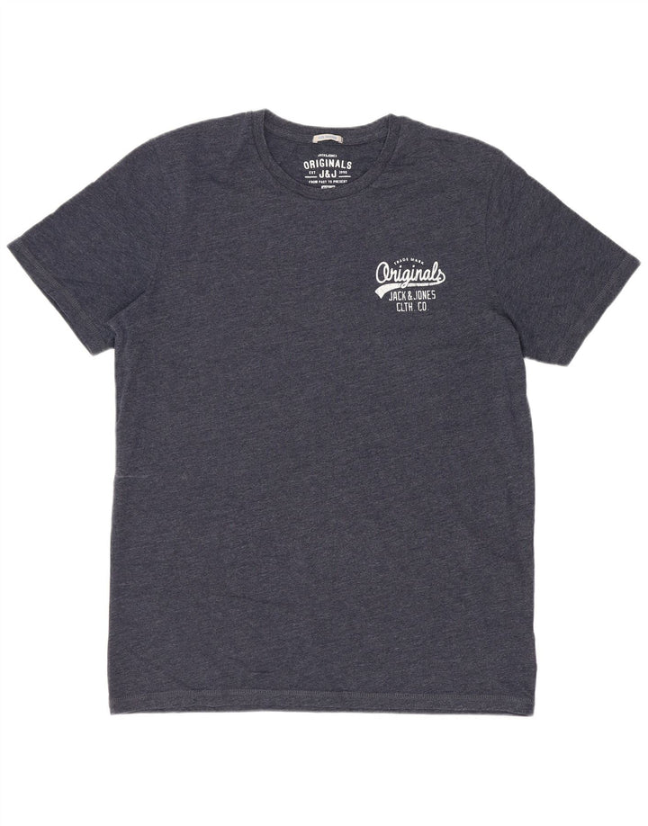 T-shirt da uomo Jack & Jones Top in cotone blu navy medio