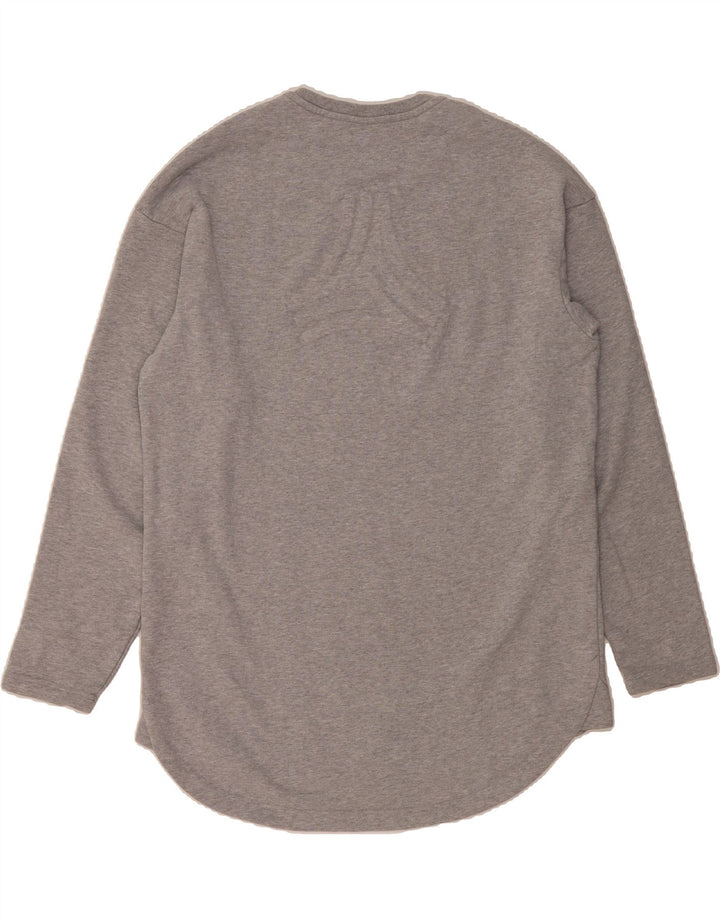 ADIDAS Womens Sweatshirt Jumper UK 16 Large Grey Cotton Vintage Adidas and Second-Hand Adidas from Messina Hembry 