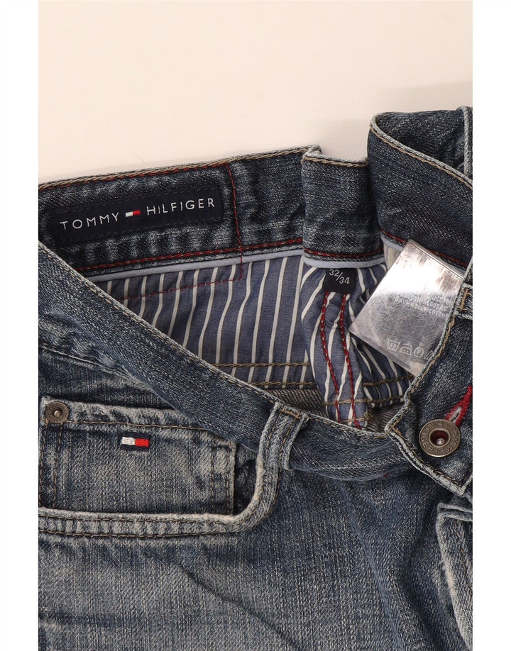 Pantaloncini di jeans da uomo Tommy Hilfiger W32 cotone blu medio