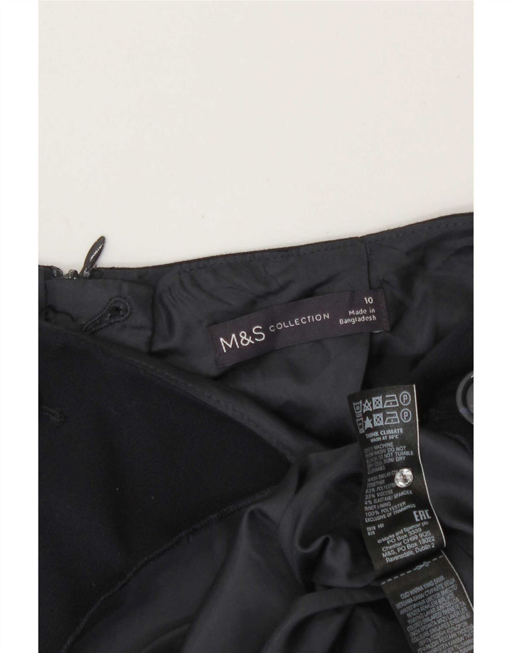 Minigonna da donna Marks & Spencer UK 10 piccola W28 poliestere blu navy
