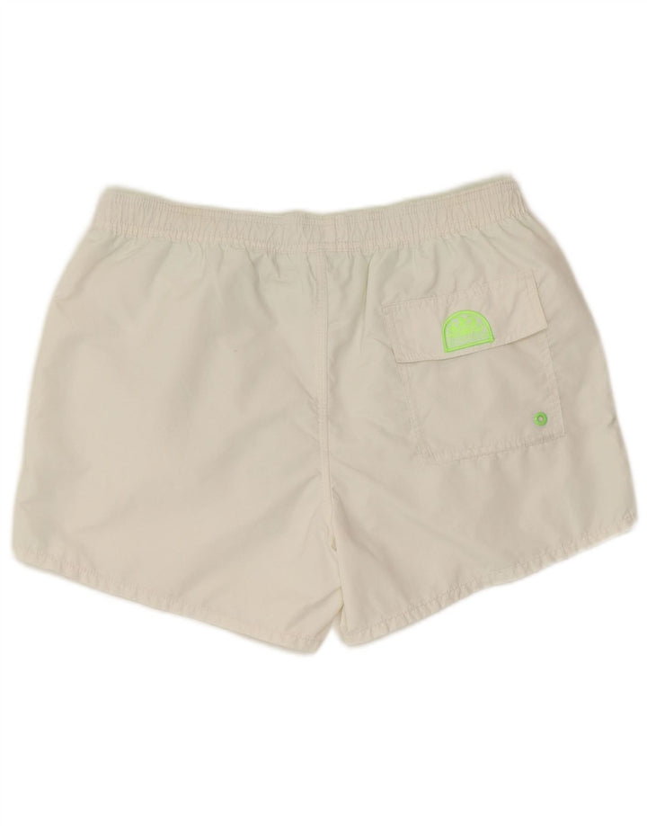 Pantaloncini da bagno da uomo Sundek nylon bianco medio