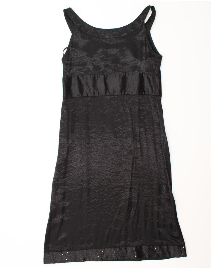 MONSOON Womens Sleeveless Maxi Dress UK 12 Medium Black Vintage Monsoon and Second-Hand Monsoon from Messina Hembry 