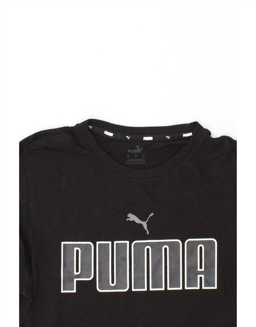 PUMA Mens Graphic T-Shirt Top Small Black Cotton Vintage Puma and Second-Hand Puma from Messina Hembry 