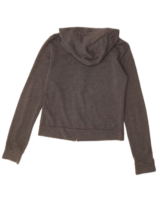 Maglione con cappuccio e zip grafica da donna HOLLISTER UK 6 XS cotone grigio