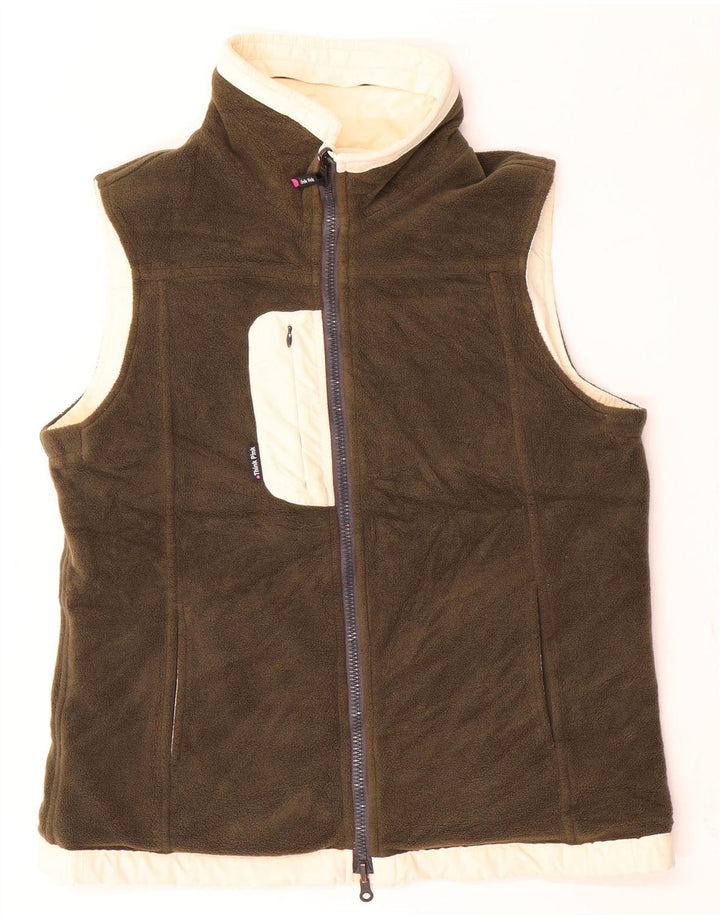 Gilet reversibile oversize da donna Think Pink IT 40 Small Beige Poliammide