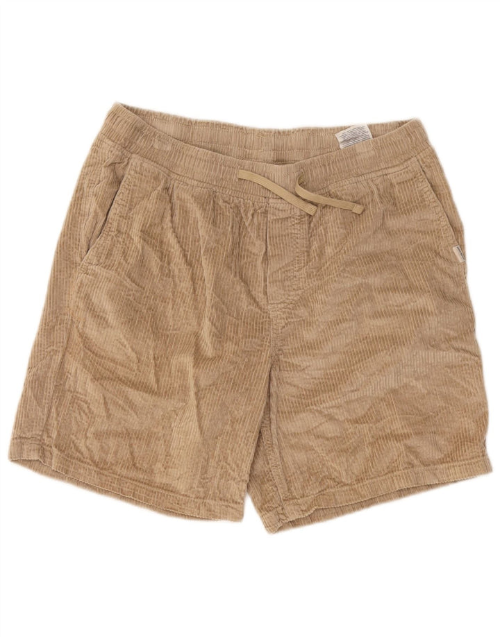 Pantaloncini di velluto a coste da uomo Jack & Jones medi W36 cotone beige