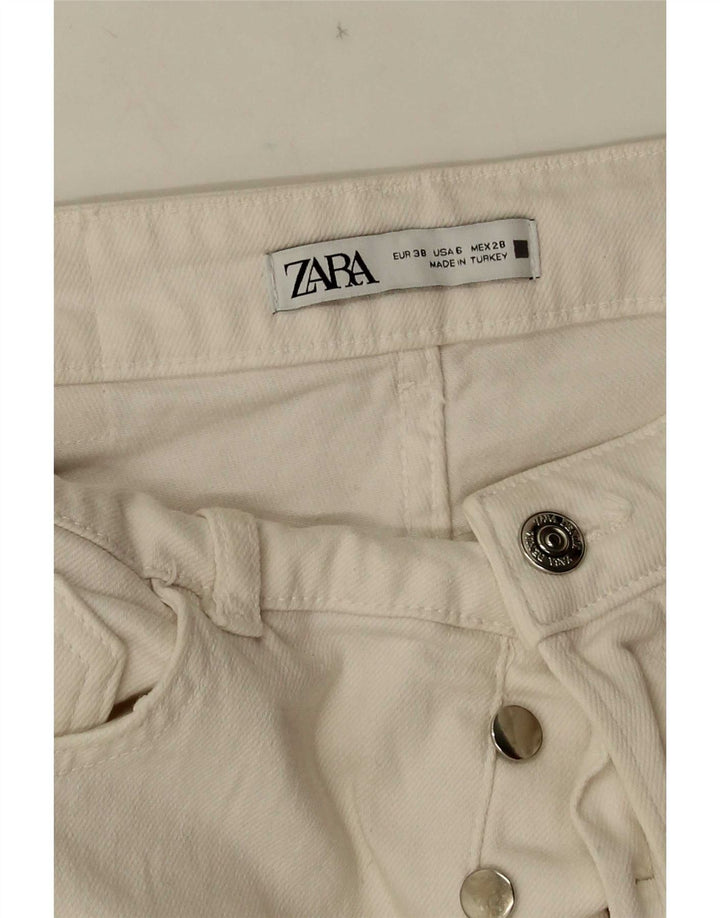 Jeans dritti da donna Zara EU 38 Small W28 L26 Bianco