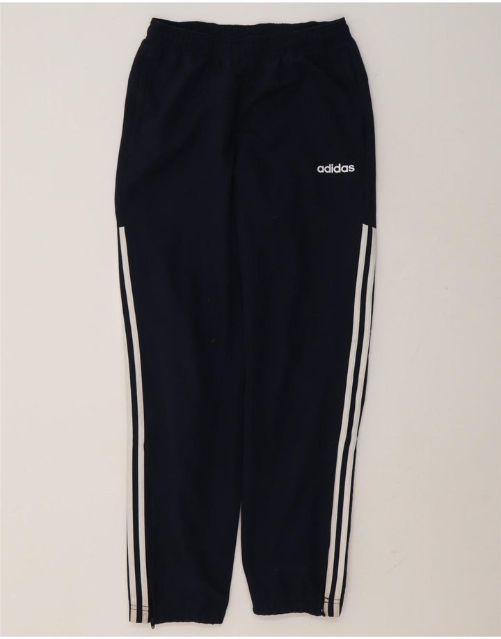 Pantaloni da tuta da uomo Adidas Small in poliestere color block blu navy