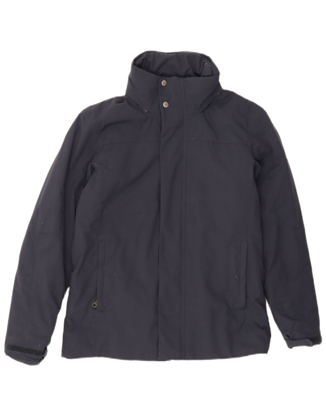 Giacca a vento con cappuccio da uomo Slam UK 36 piccola in nylon blu navy