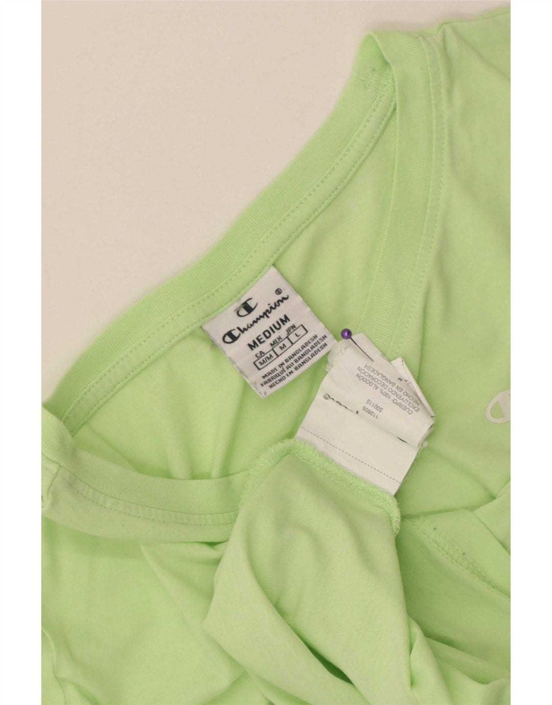 T-shirt da donna Champion Top UK 12 cotone verde medio