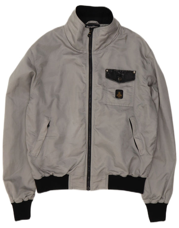 Giacca antipioggia bomber da uomo Refrigiwear UK 40 grande poliestere grigio