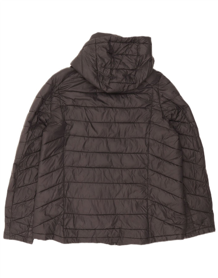 Giacca imbottita con cappuccio da donna Fat Face UK 16 grande nylon nero