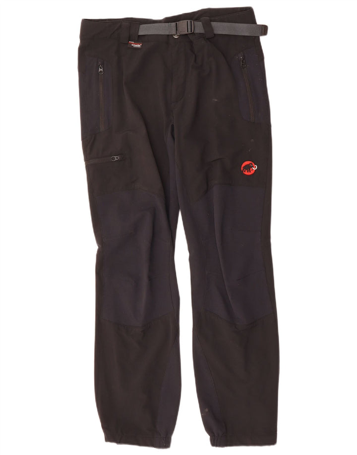 Pantaloni casual cargo dritti da donna MAMMUT W32 L30 color block nero