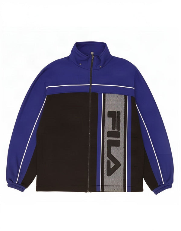 Giacca da ginnastica grafica da uomo Fila IT 46 Small Black Colourblock