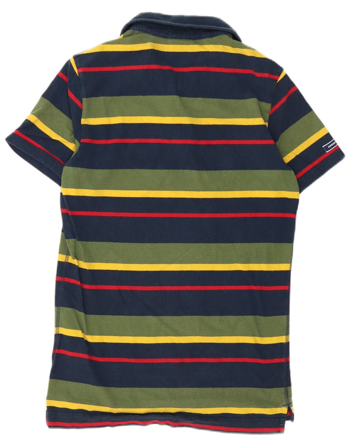 Polo da uomo Superdry piccola in cotone a righe multicolori