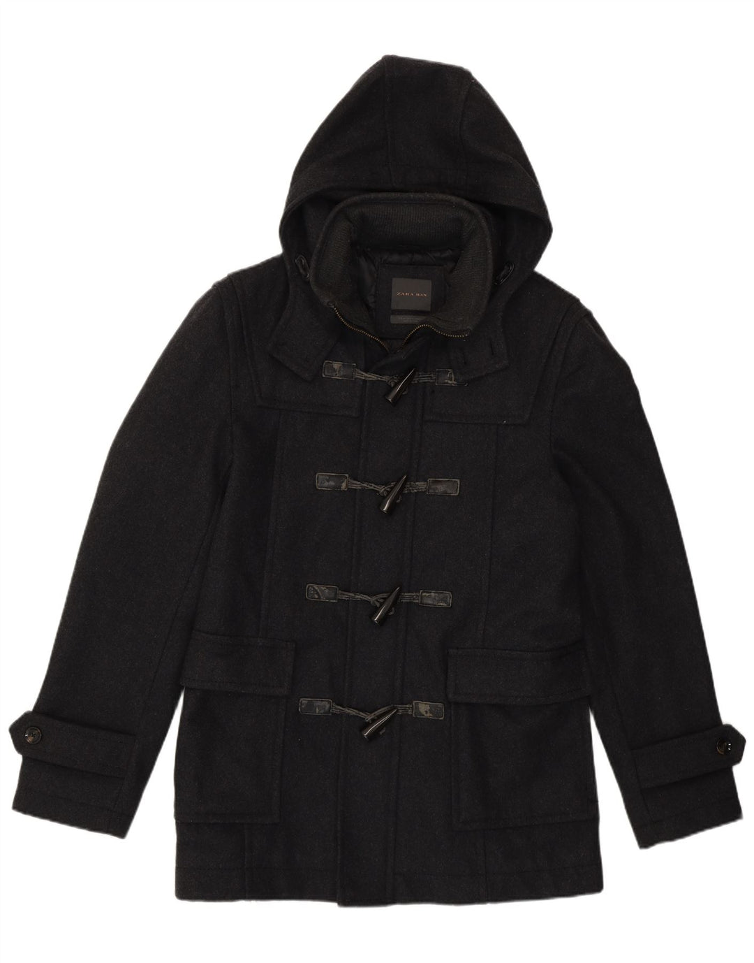 Borsone con cappuccio da uomo Zara UK 38 Grigio medio