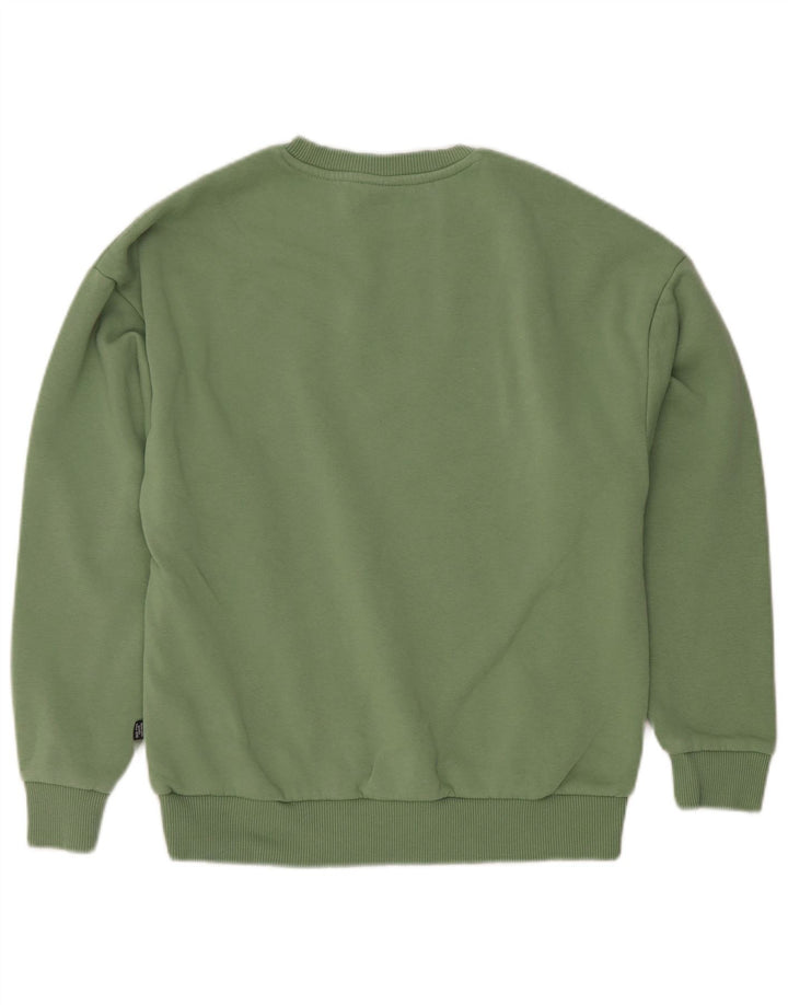 Felpa grafica da donna Puma Jumper UK 10 Small Green Cotton