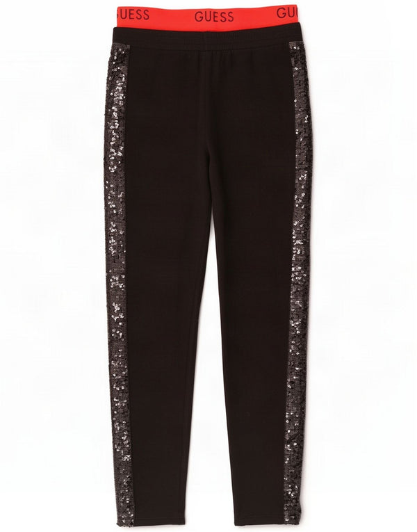Pantaloni da tuta con grafica Guess per ragazze 13-14 anni Nero Colourblock