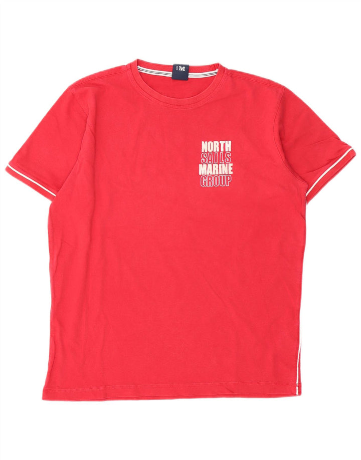 T-shirt grafica da uomo North Sails Top in cotone rosso medio