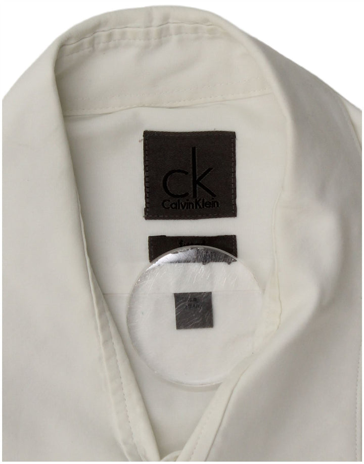 Camicia da uomo Calvin Klein taglia 17 44 XL bianca