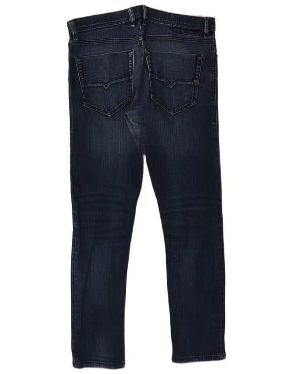 Jeans slim da uomo Diesel W32 L28 cotone blu navy