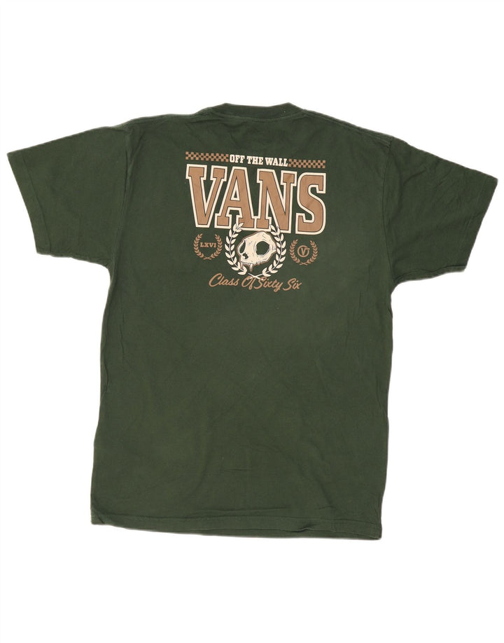 T-shirt grafica da uomo VANS Top in cotone verde medio