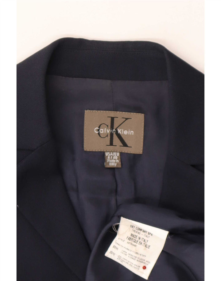 Calvin Klein Giacca blazer lunga da donna EU 40 Blu navy medio