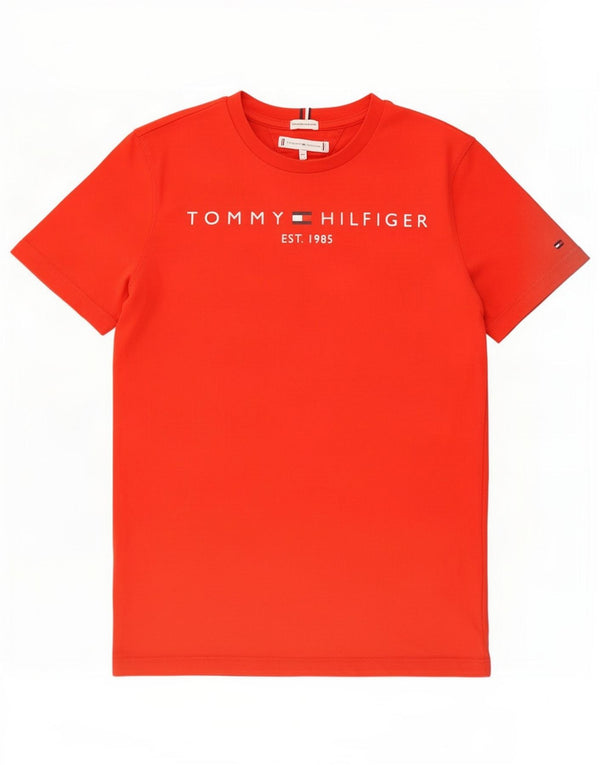 T-shirt grafica per ragazzi Tommy Hilfiger Top 13-14 anni in cotone rosso