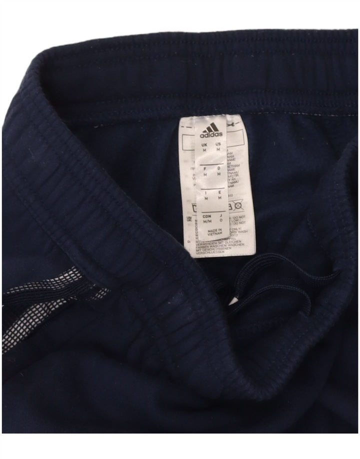 ADIDAS Mens Tracksuit Trousers Medium  Navy Blue Cotton