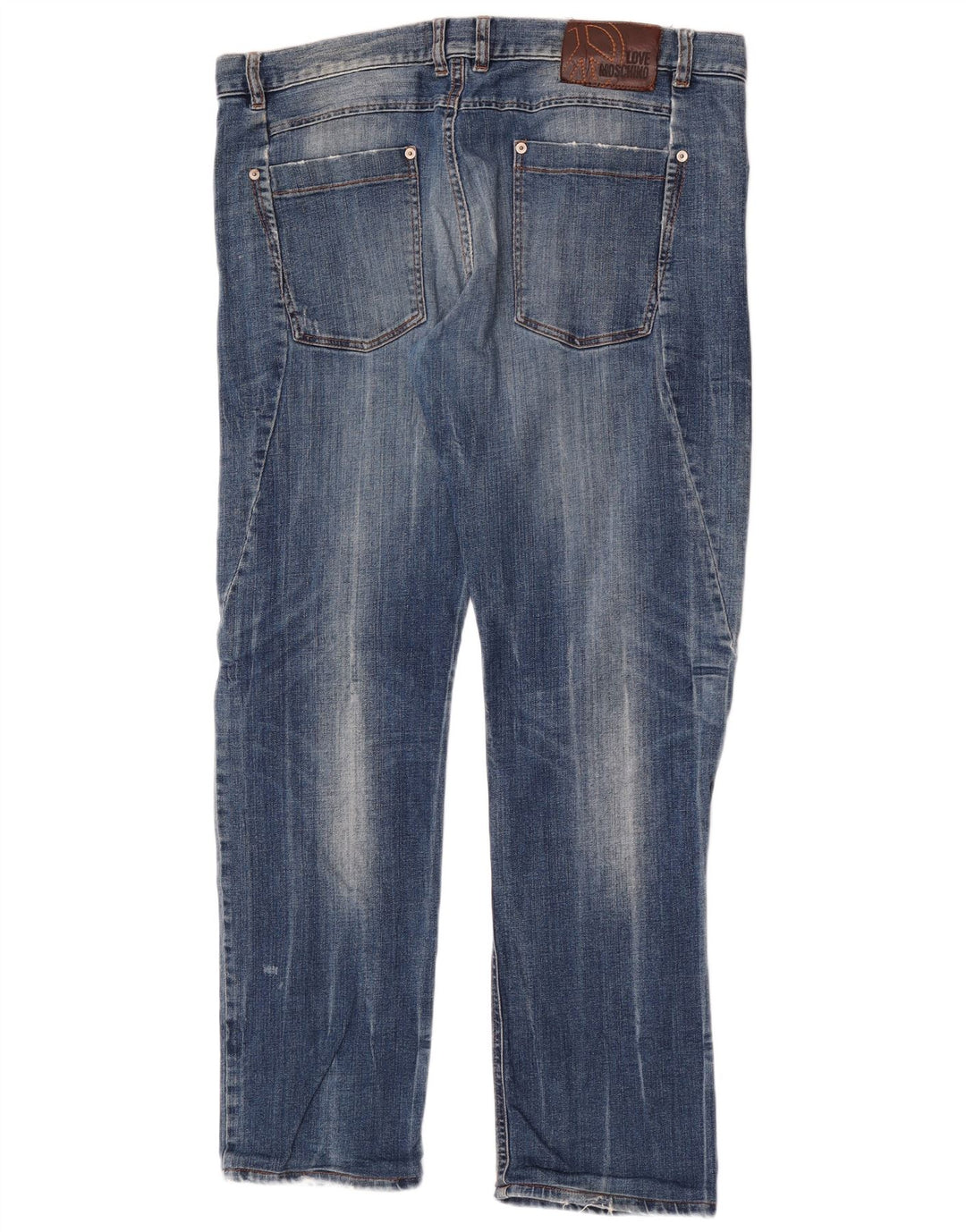 Jeans slim da uomo Moschino W38 L32 blu cotone classico