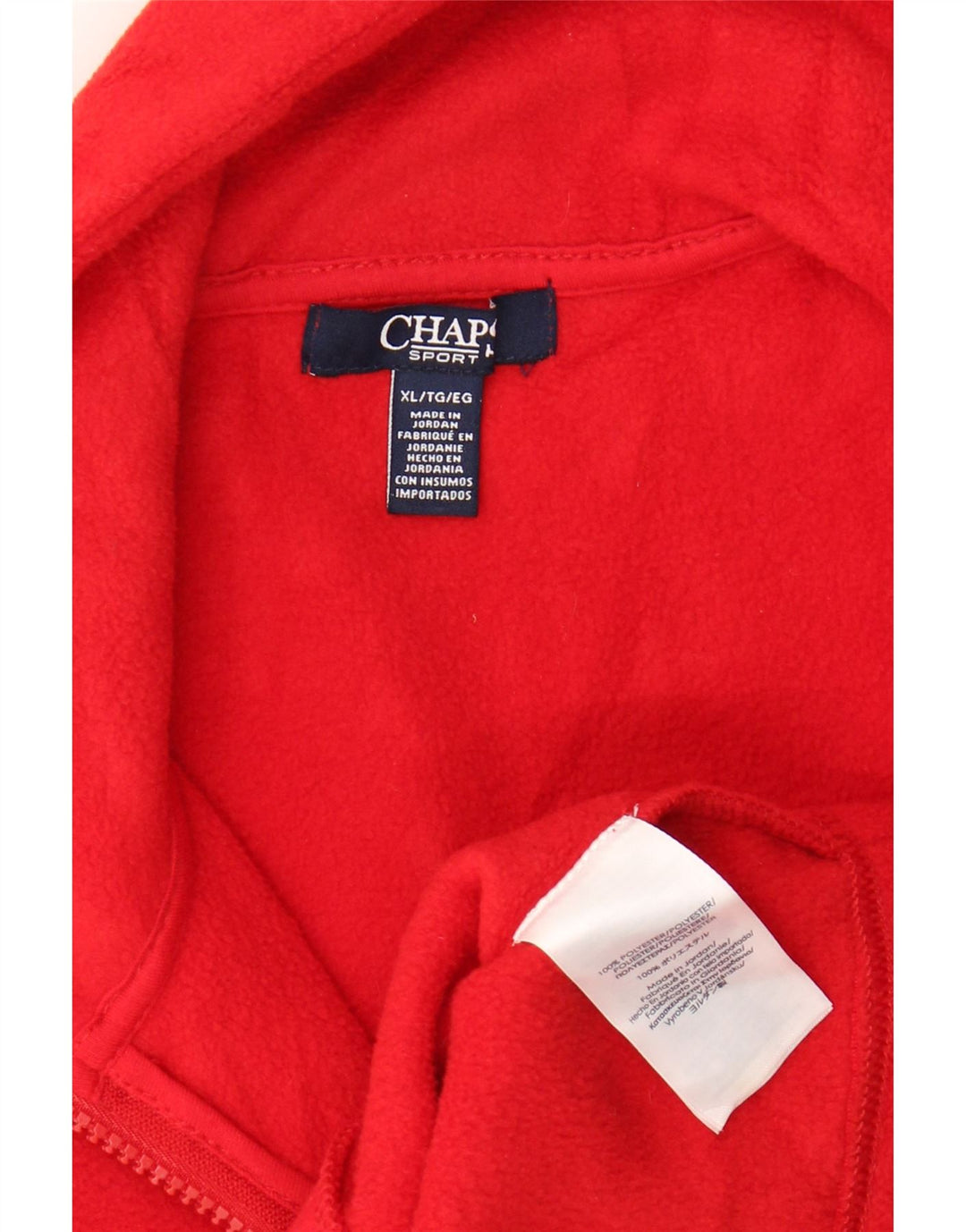 Gilet in pile da donna CHAPS UK 18 XL rosso poliestere