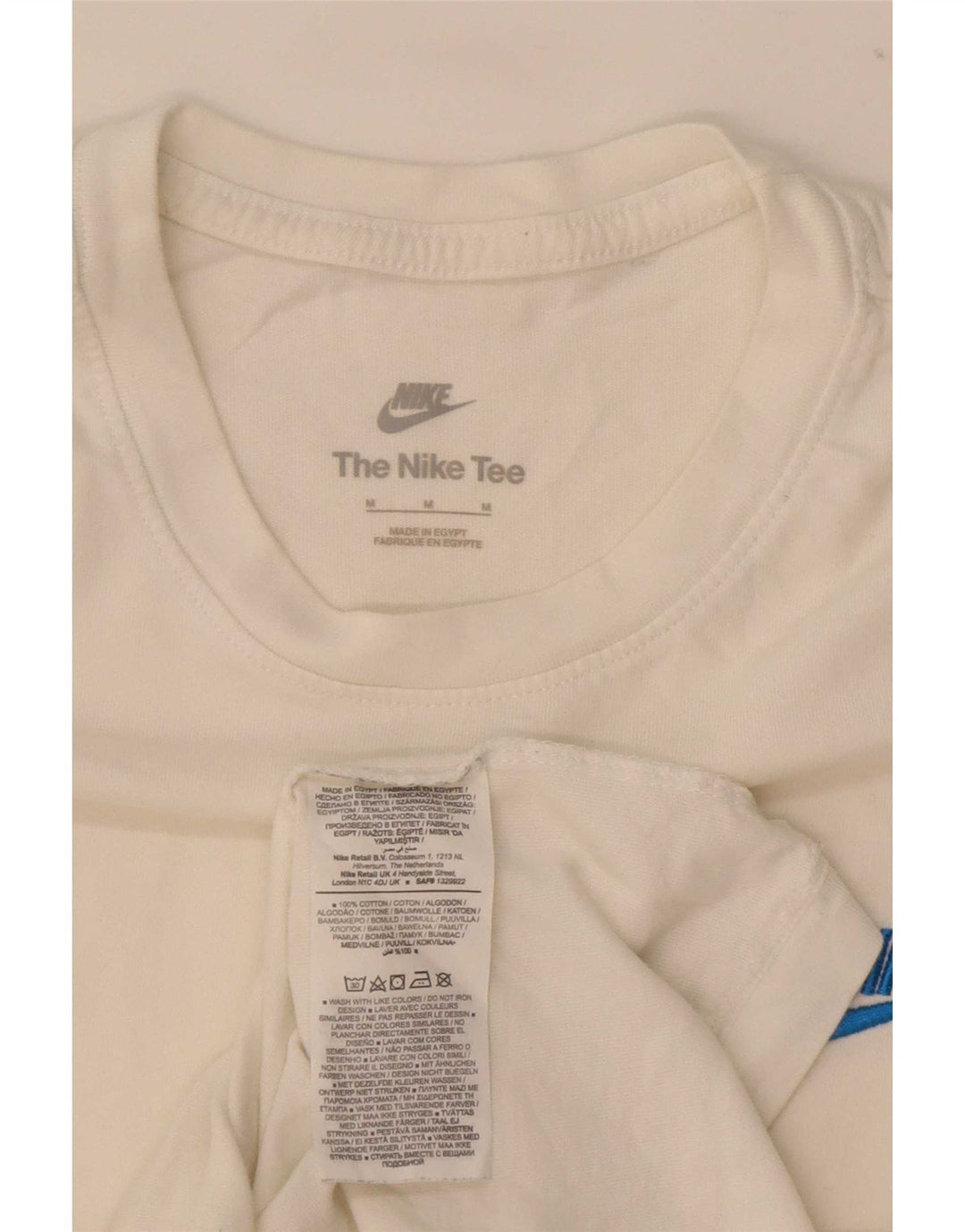 T-shirt da uomo Nike Top in cotone bianco sporco medio