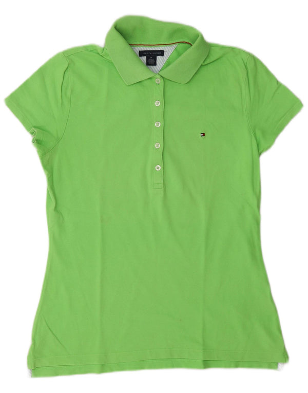 Polo da donna Tommy Hilfiger UK 12 cotone verde medio