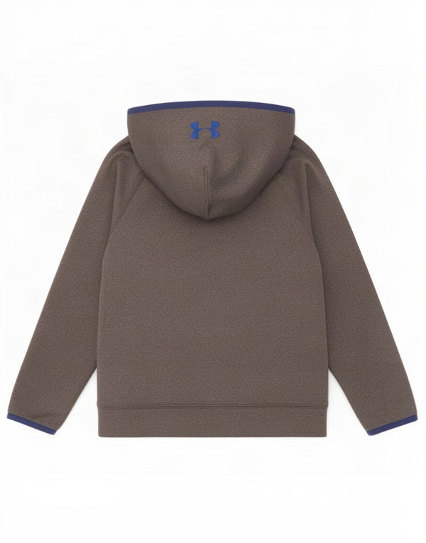 Felpa con cappuccio grafica Under Armour da bambino Cold Gear 7-8 anni piccola grigia