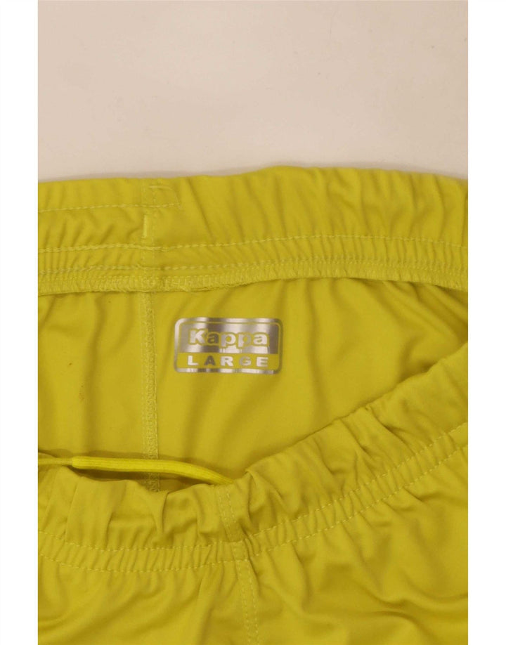 Pantaloncini sportivi grafici da uomo Kappa grandi gialli in poliestere