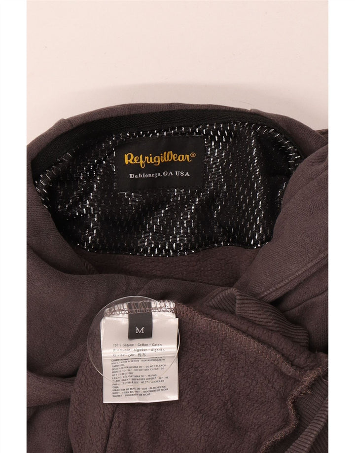 Felpa con cappuccio grafica da uomo Refrigiwear in cotone grigio medio
